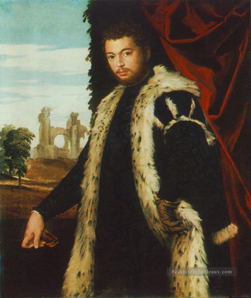 Portrait d’un homme Renaissance Paolo Veronese Peintures à l'huile
